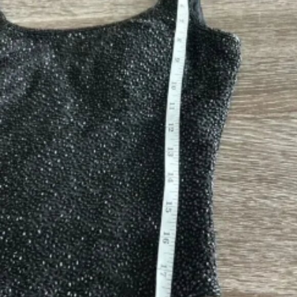 Vintage Cache Beaded 100% Silk Tank Top XS 90s Evening Party Top Embellished Y2K - Picture 8 of 10